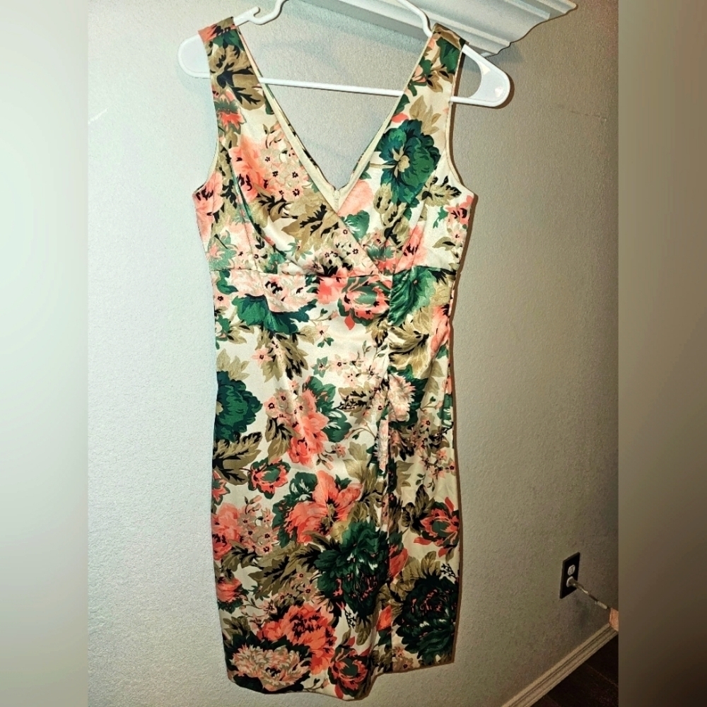 DONNA RICCO DRESS NWOT SZ 4 FLORAL BEAUTIFUL